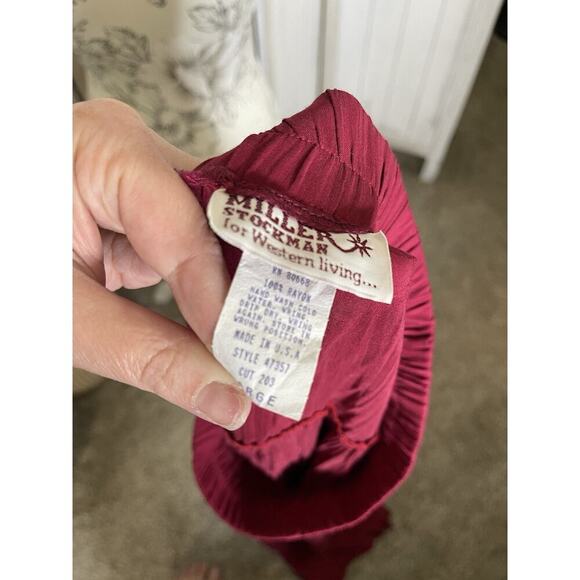 Vintage MILLER STOCKMAN Broomstick Skirt & Jacket Western Glam Hippie Large - Picture 4 of 9